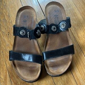 Naot Black Women's Sandals with Embellished Straps